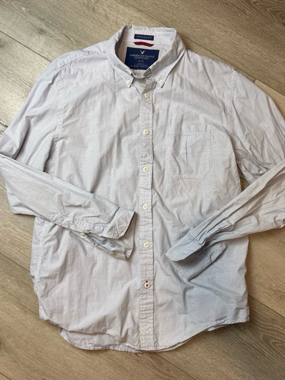 American Eagle Outfitters Light Blue Button-Down Shirt - Men's